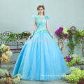 Fashionable Latest Cap Sleeve Design Lady Ball Gown Wedding Dress